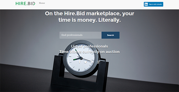 Hire.Bid Auction Your Available Time