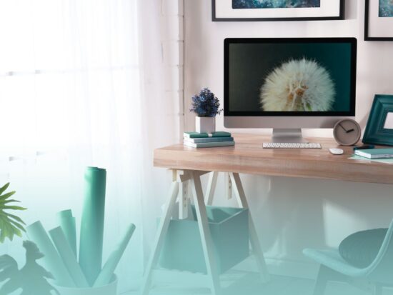 Remote work policy for employers – productive home office setup.